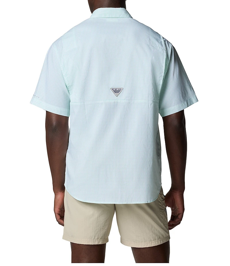 Columbia PFG Super Tamiami Gingham Short Sleeve Woven Shirt