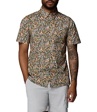 Columbia PFG Wild Cast Tropica Print Short Sleeve Woven Shirt