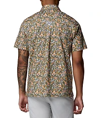Columbia PFG Wild Cast Tropica Print Short Sleeve Woven Shirt
