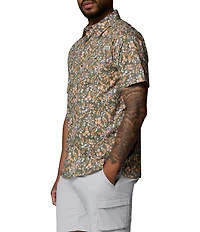 Columbia PFG Wild Cast Tropica Print Short Sleeve Woven Shirt