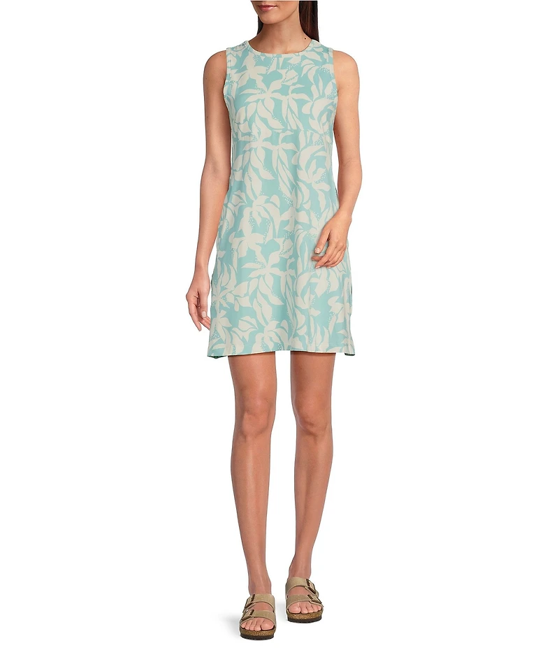 Columbia Printed Crew Neckline Sleeveless Dress