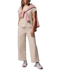 Columbia Roc Flat Front High Rise Wide Leg Pants