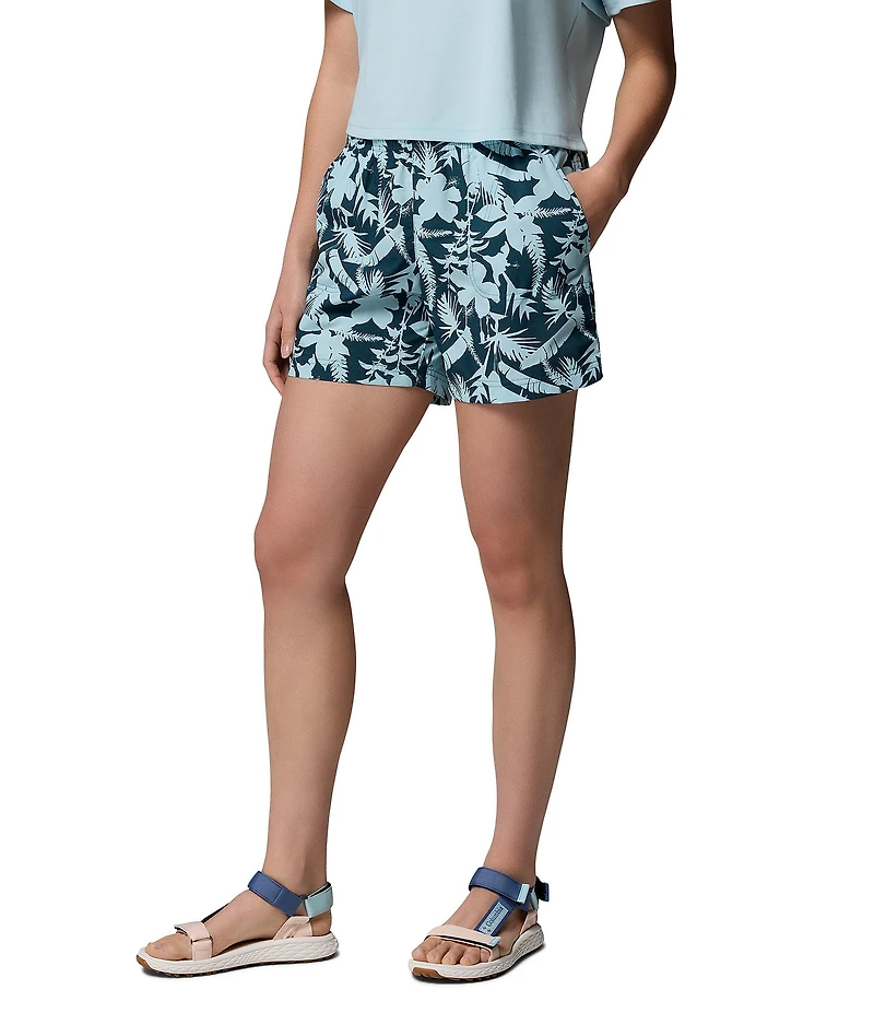 Columbia Sandy River Tropical Print Pull-On Shorts