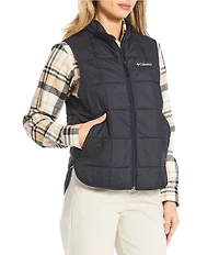 Columbia Sienna Quilted Stand Collar Sleeveless Zip Front Vest