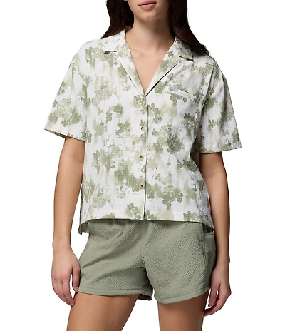 Columbia Sucker For Summer Printed Point Collar Short Sleeve Button Front Shirt