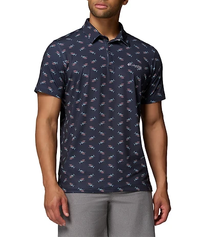 Columbia Super Slack Tide II Stretch Short Sleeve Polo Shirt