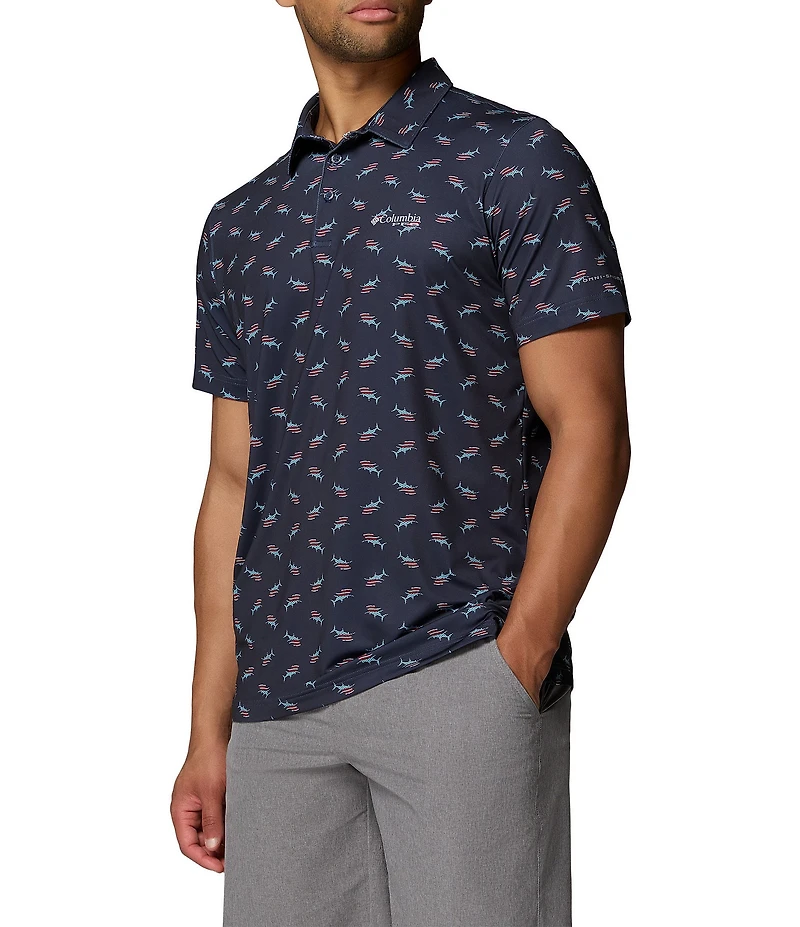 Columbia Super Slack Tide II Stretch Short Sleeve Polo Shirt