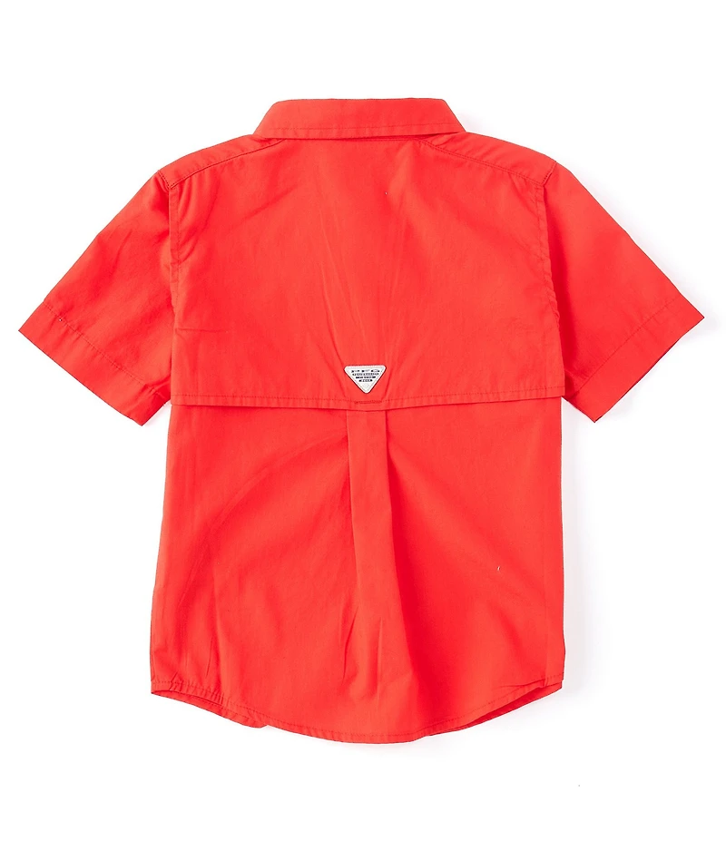 Columbia Little Boys Short-Sleeve Stretch Poplin Bonehead Fish Mesh Vented Fishing Shirt