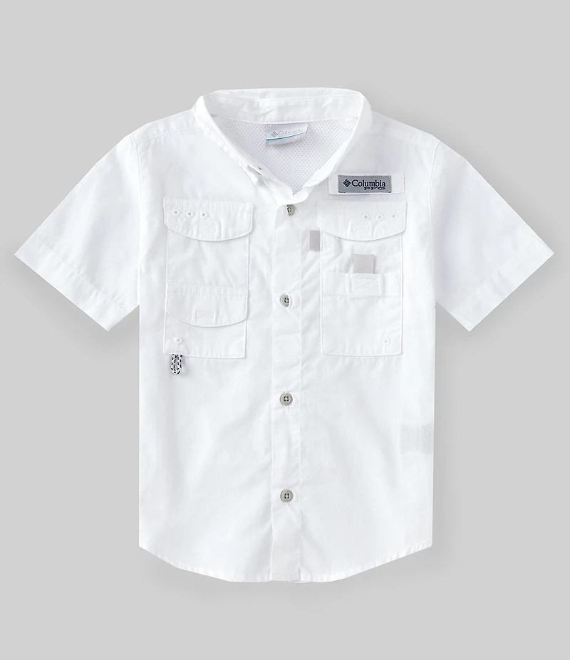 Columbia Little Boys Short-Sleeve Stretch Poplin Bonehead Fish Mesh Vented Fishing Shirt