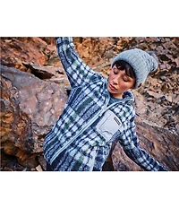 Columbia West Bend Plaid Fleece Stand Collar Long Sleeve Zip Front Jacket