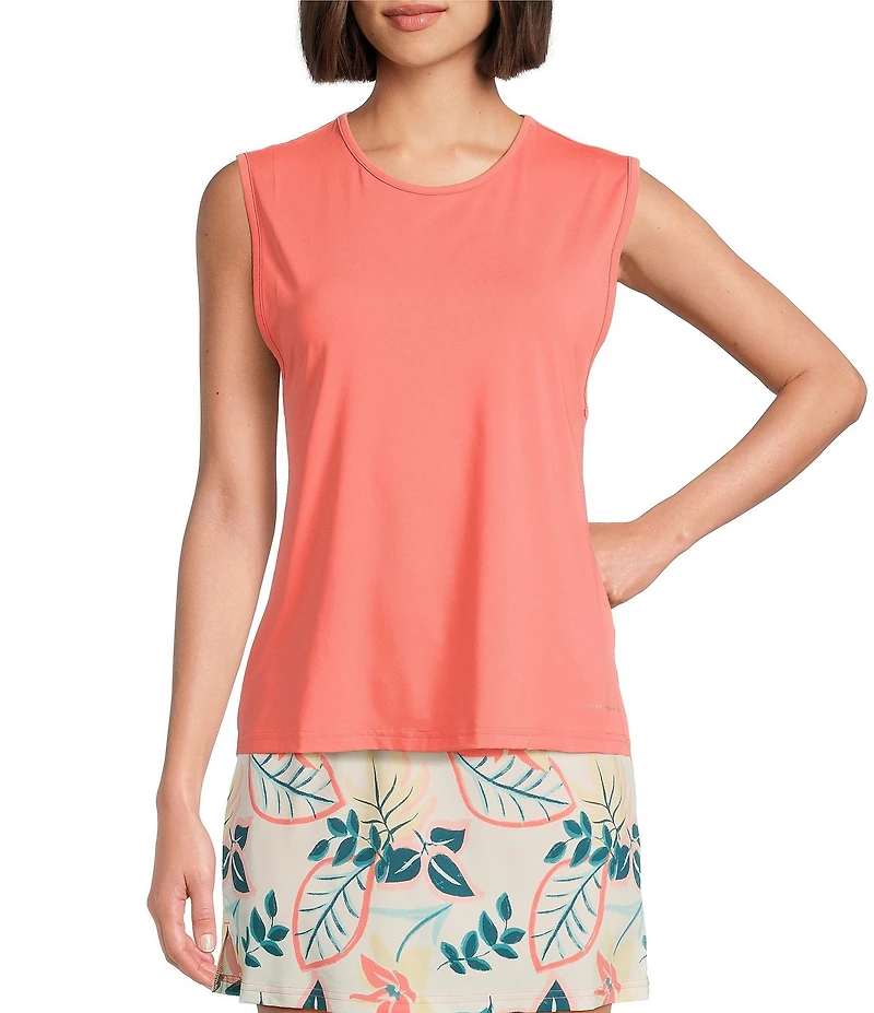 Columbia Women's Chill River Comfort Stretch Knit Crew Neck Sleeveless Tank Top