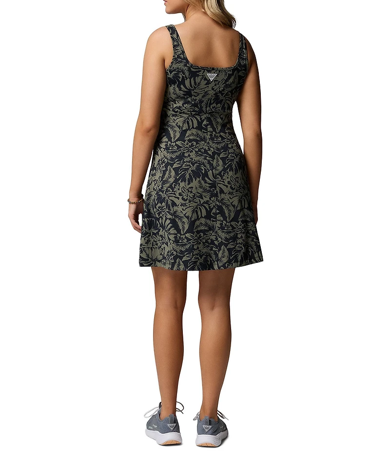 Columbia Women's Freezer Cypress Vacay Blooms Print Scoop Neck Empire A-Line Dress