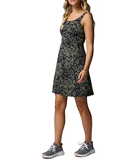 Columbia Women's Freezer Cypress Vacay Blooms Print Scoop Neck Empire A-Line Dress