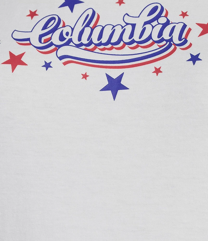 Columbia Women's Organic Cotton Blend Rolling Bend Graphic Ringer Rib Knit Tank