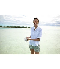 Columbia Womens Tamiami II Long Sleeve Woven Point Collar Roll-Tab Sleeves Button Front Shirt