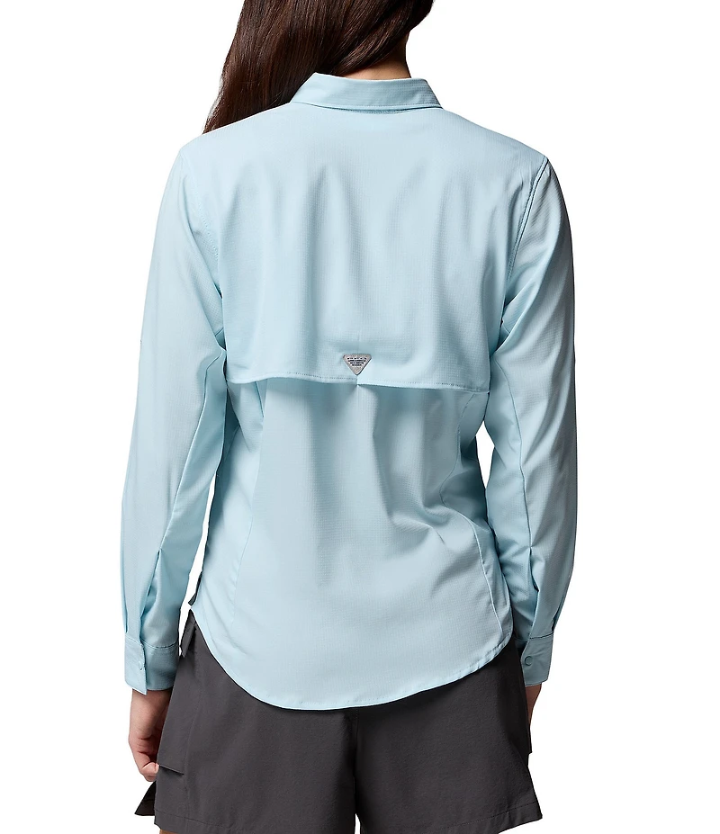 Columbia Womens Tamiami II Long Sleeve Woven Point Collar Roll-Tab Sleeves Button Front Shirt