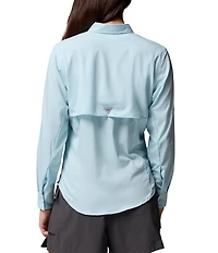 Columbia Womens Tamiami II Long Sleeve Woven Point Collar Roll-Tab Sleeves Button Front Shirt