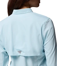 Columbia Womens Tamiami II Long Sleeve Woven Point Collar Roll-Tab Sleeves Button Front Shirt