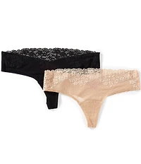 Commando Double Take Lace Thong 2-Pack