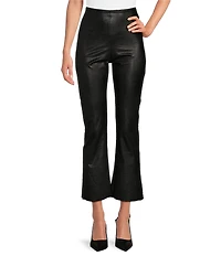 Commando Faux Leather Cropped Flare Leg Pants