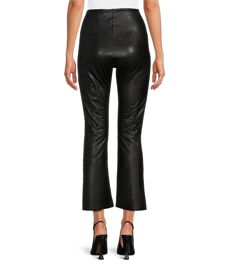 Commando Faux Leather Cropped Flare Leg Pants