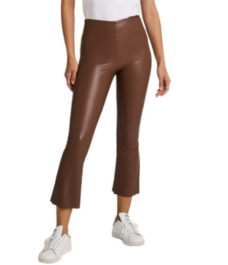 Commando Faux Leather Cropped Flare Leg Pants