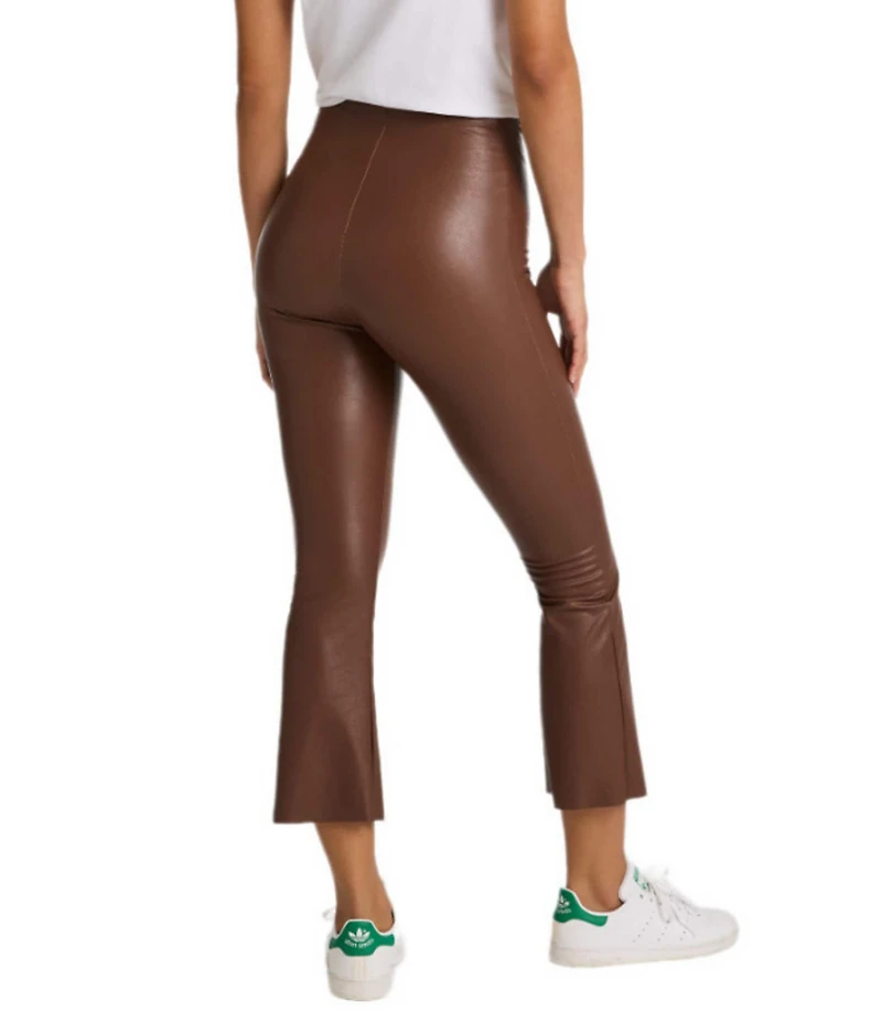 Commando Faux Leather Cropped Flare Leg Pants