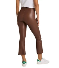 Commando Faux Leather Cropped Flare Leg Pants