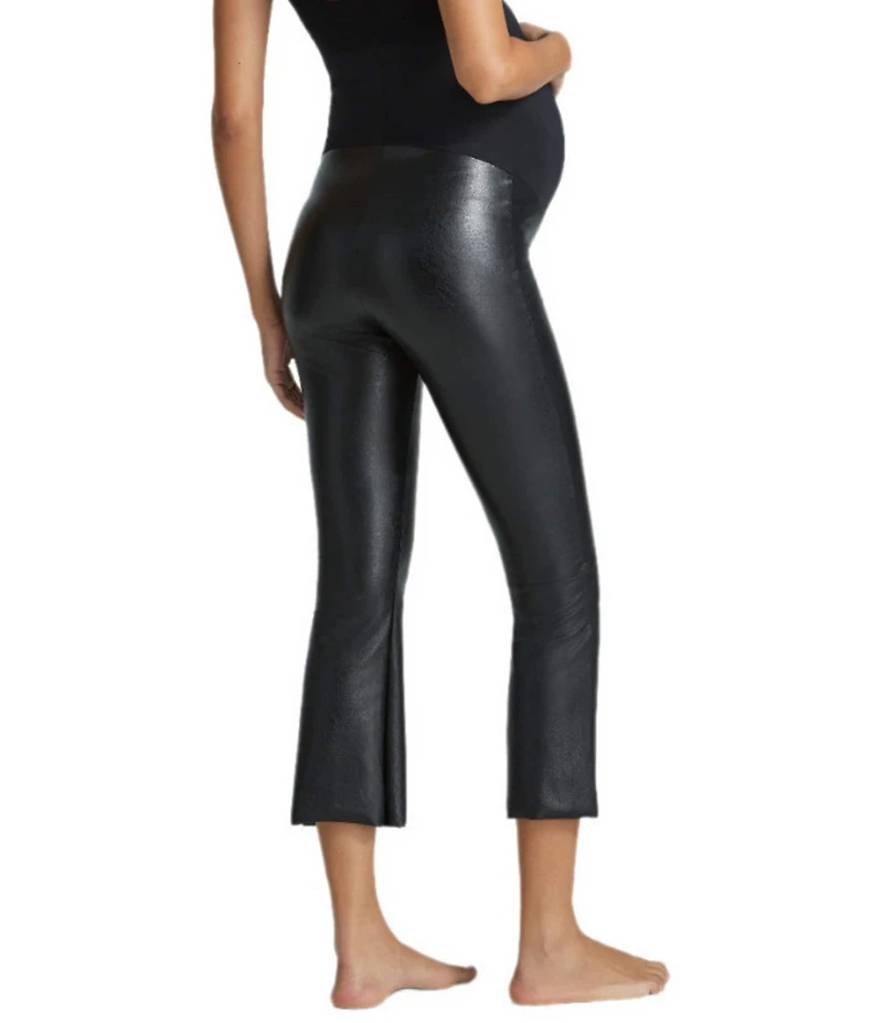 Commando Faux Leather Maternity Cropped Flare Pant