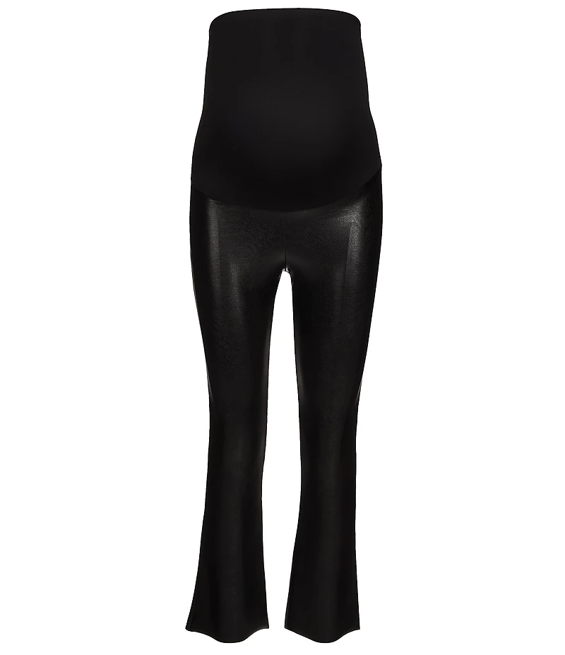 Commando Faux Leather Maternity Cropped Flare Pant