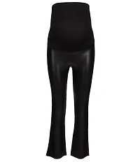 Commando Faux Leather Maternity Cropped Flare Pant