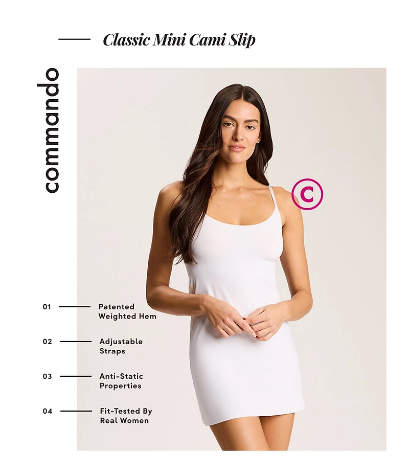 Commando Scoop Neck Spaghetti Strap Mini Cami Slip