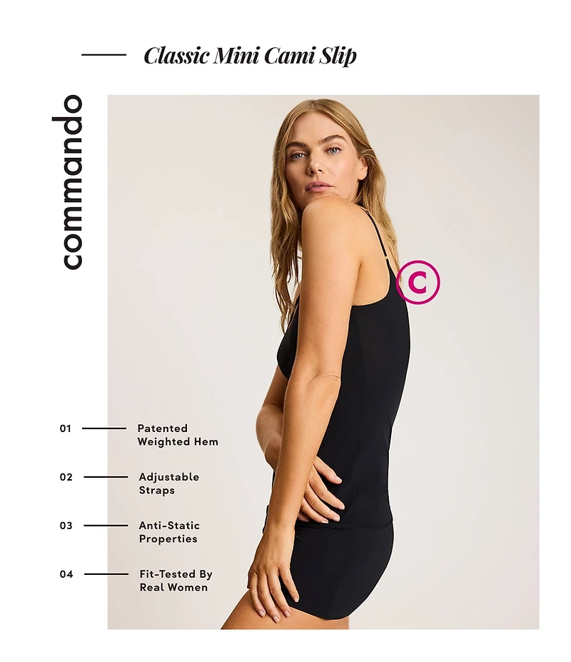 Commando Scoop Neck Spaghetti Strap Mini Cami Slip