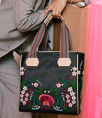 Consuela Ava Classic Floral Embroidered Woven Tote