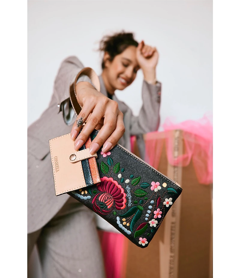 Consuela Ava Floral Woven Cardholder Wristlet