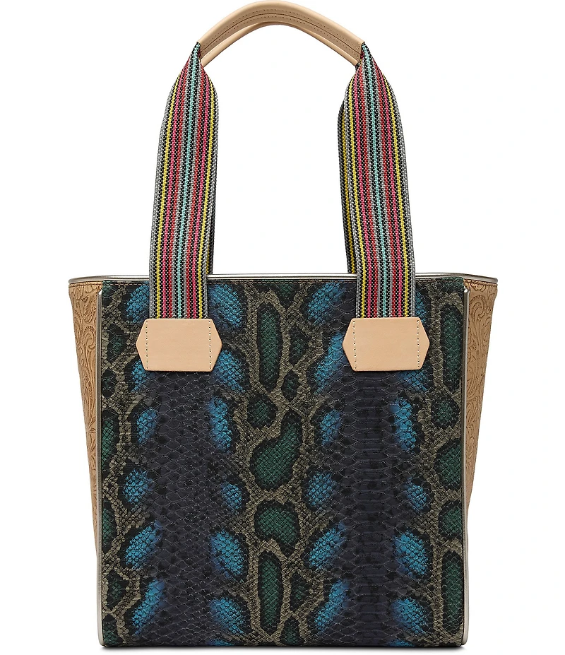 Consuela Banks Classic Floral Embroidery Glitter Tote Bag