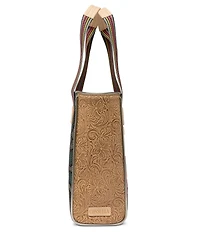 Consuela Banks Classic Floral Embroidery Glitter Tote Bag