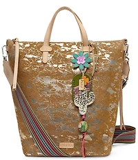Consuela Beau Metallic Splattered Suede Sling Backpack