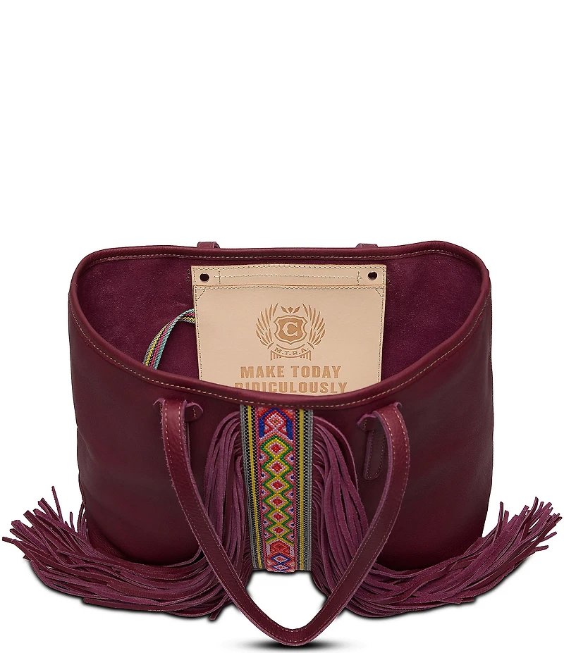 Consuela Big Breezy Leather Fringe Tote