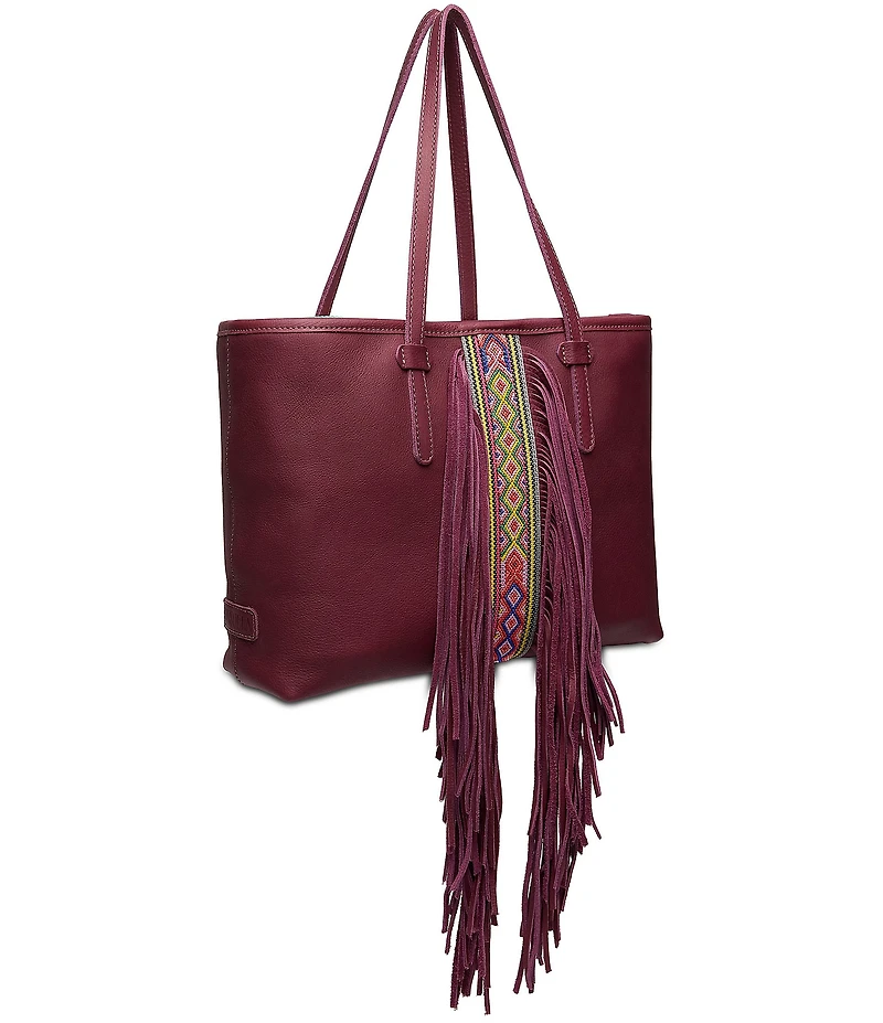 Consuela Big Breezy Leather Fringe Tote