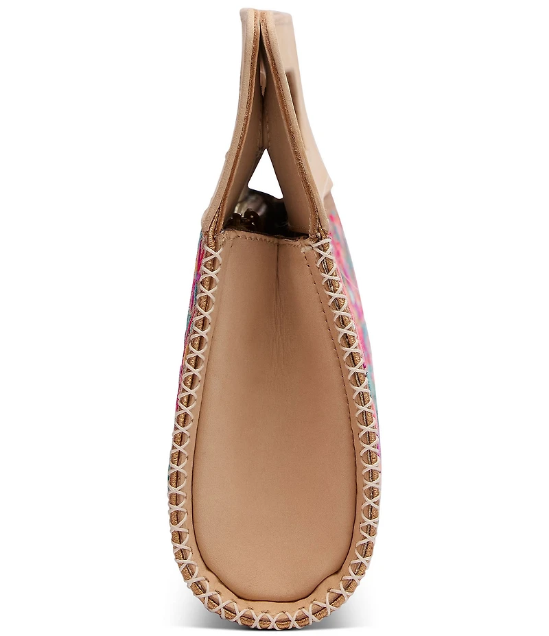 Consuela Bronzer Floral Top Handle Super Clutch