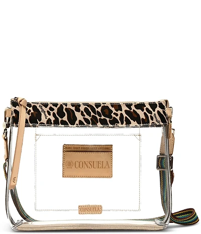 Consuela Clear Leopard Downtown Mona Crossbody Bag