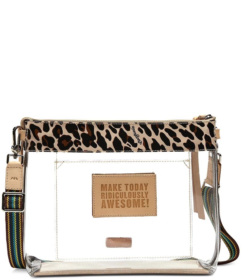 Consuela Clear Leopard Downtown Mona Crossbody Bag
