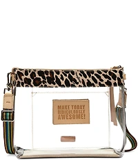 Consuela Clear Leopard Downtown Mona Crossbody Bag