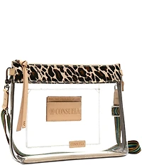 Consuela Clear Leopard Downtown Mona Crossbody Bag
