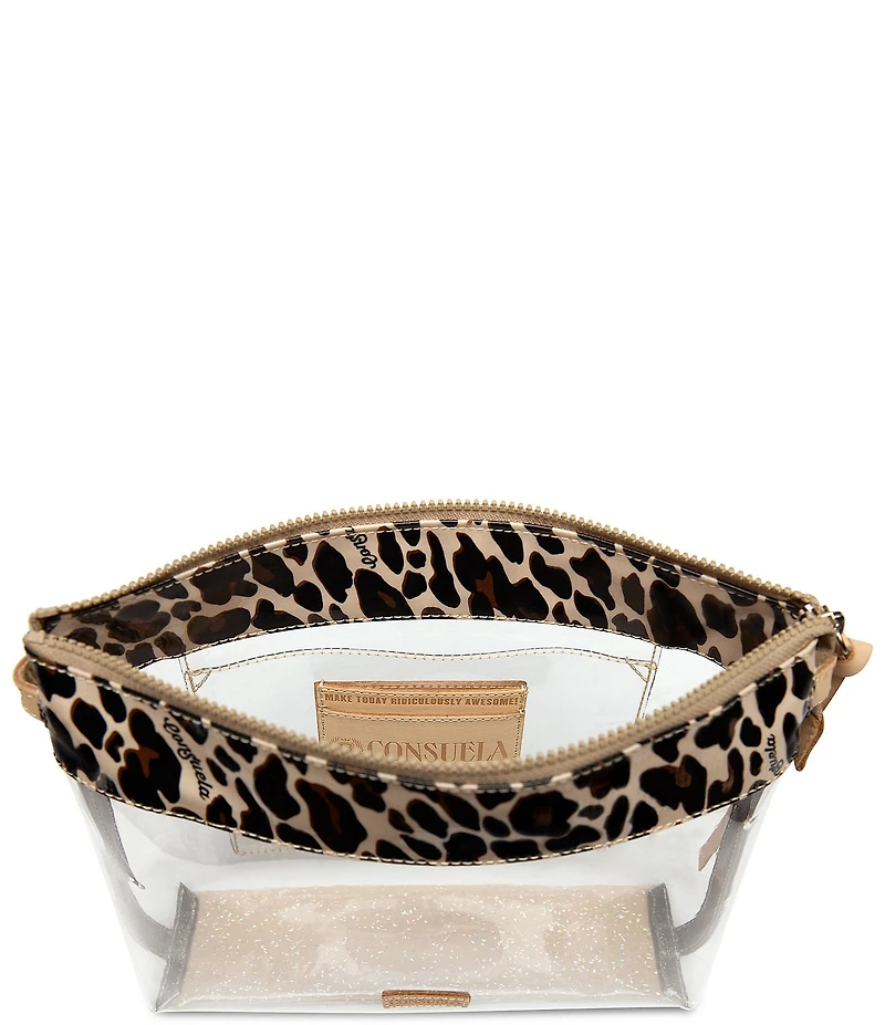 Consuela Clear Leopard Downtown Mona Crossbody Bag