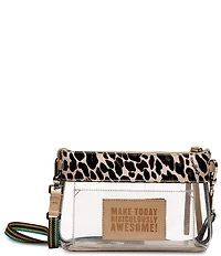 Consuela Clear Leopard Midtown Mona Crossbody Bag