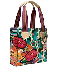 Consuela Dezi Classic Embroidered Floral Patche Tote Bag