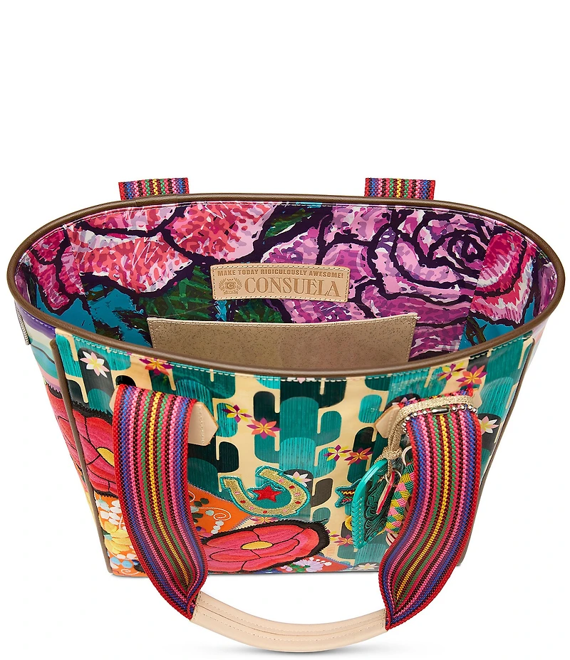 Consuela Dezi Classic Embroidered Floral Patche Tote Bag