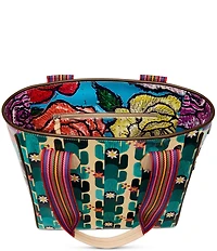 Consuela Dezi Classic Embroidered Floral Patche Tote Bag